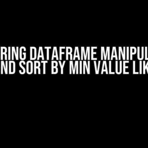 Mastering Dataframe Manipulation: Group and Sort by Min Value like a Pro!