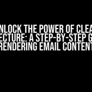 Unlock the Power of Clean Architecture: A Step-by-Step Guide to Rendering Email Content